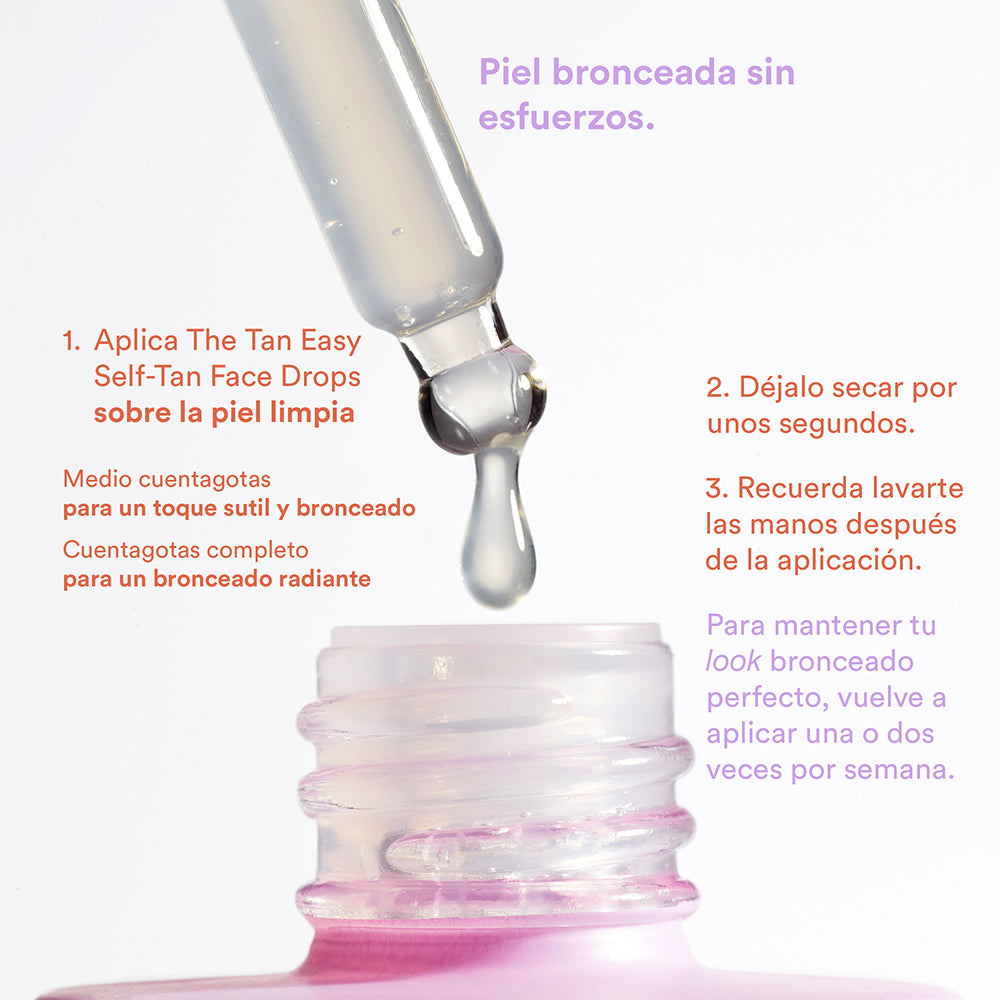 the tan easy self-tan face drops