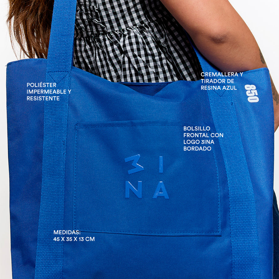 the 850 electric blue tote bag