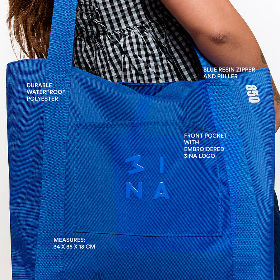 the 850 electric blue tote bag