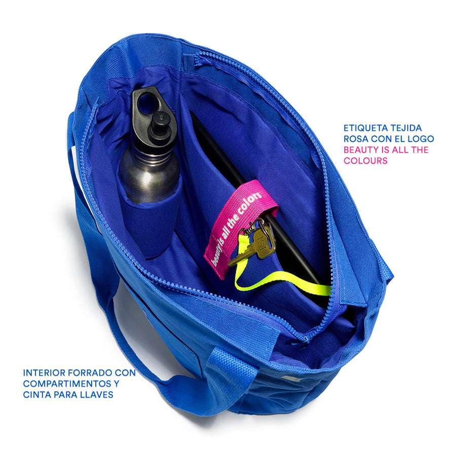 the 850 electric blue tote bag