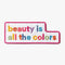 beauty is iron-on patch